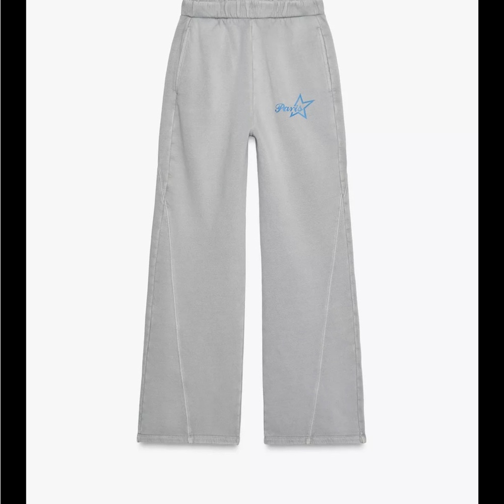 ZARA Women's washed effect  Paris sweatpants